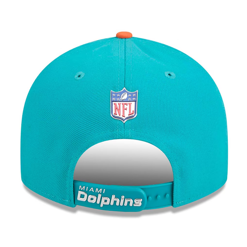MIAMI DOLPHINS YOUTH 2026 NFL DRAFT 9FIFTY SNAPBACK HAT - AQUA/ORANGE