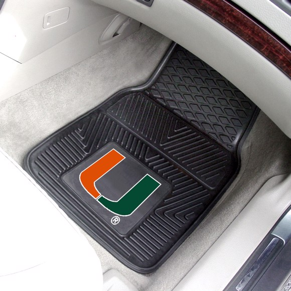 MIAMI HURRICANES VINYL CAR MAT SET