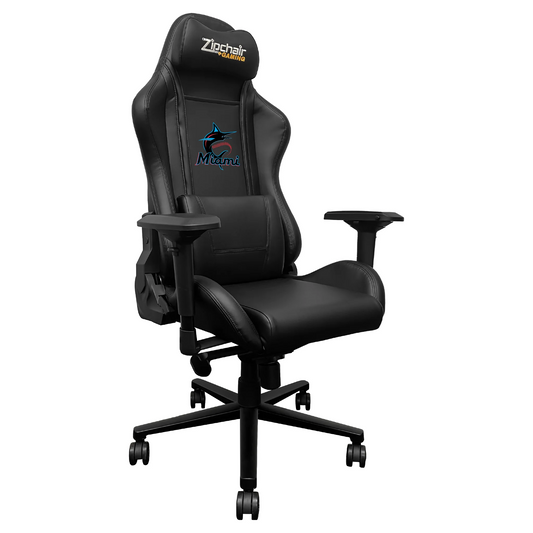 MIAMI MARLINS XPRESSION PRO GAMING CHAIR WITH PRIMARY LOGO