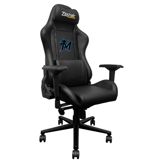 MIAMI MARLINS XPRESSION PRO GAMING CHAIR WITH SECONDARY LOGO