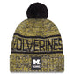 MICHIGAN WOLVERINES 2025 SIDELINE COLD WEATHER CUFFED KNIT WITH POM - GOLD