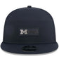 MICHIGAN WOLVERINES 2025 SIDELINE SPLIT PANEL 9FIFTY SNAPBACK HAT - NAVY