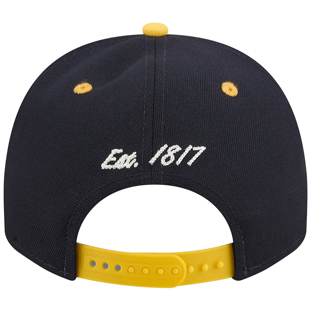 MICHIGAN WOLVERINES ARCHED 9FIFTY A-FRAME SNAPBACK HAT - NAVY/GOLD