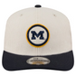 MICHIGAN WOLVERINES LOYAL CORDUROY 9SEVENTY STRETCH-SNAP ADJUSTABLE HAT - CHROME WHITE/NAVY