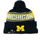 MICHIGAN WOLVERINES SPORT CUFFED KNIT WITH POM - NAVY