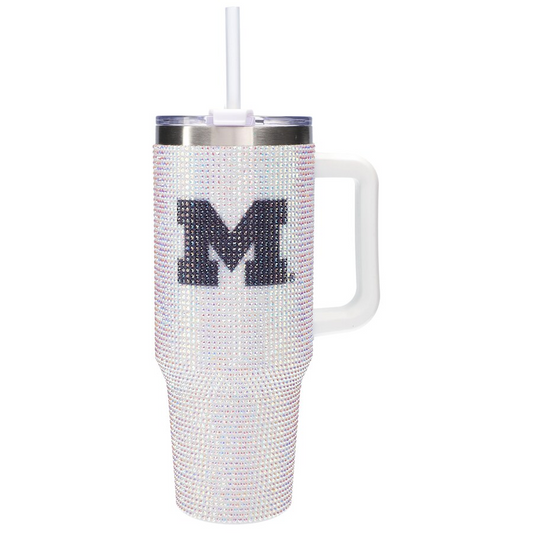 MICHIGAN WOLVERINES THE MEMORY COMPANY 40 OZ BLING COLOSSAL TUMBLER