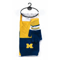 MICHIGAN WOLVERINES TRI-COLOR SCARF AND GLOVE SET