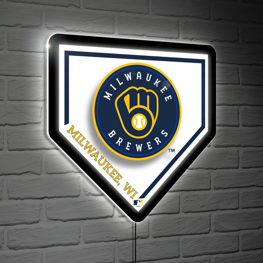 MILWAUKEE BREWERS HOMEPLATE EDGELITE LED WALL DECOR