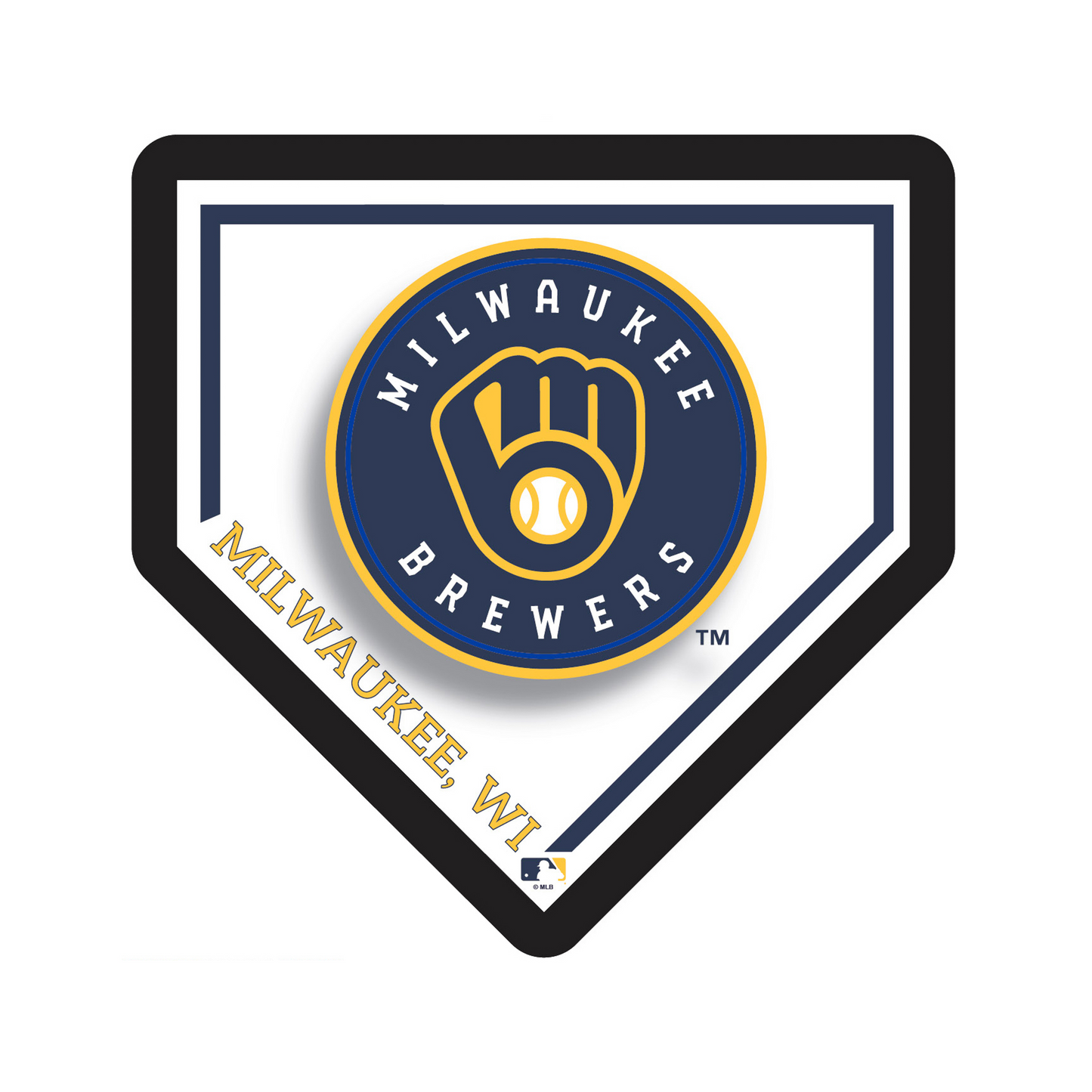 MILWAUKEE BREWERS HOMEPLATE EDGELITE LED WALL DECOR