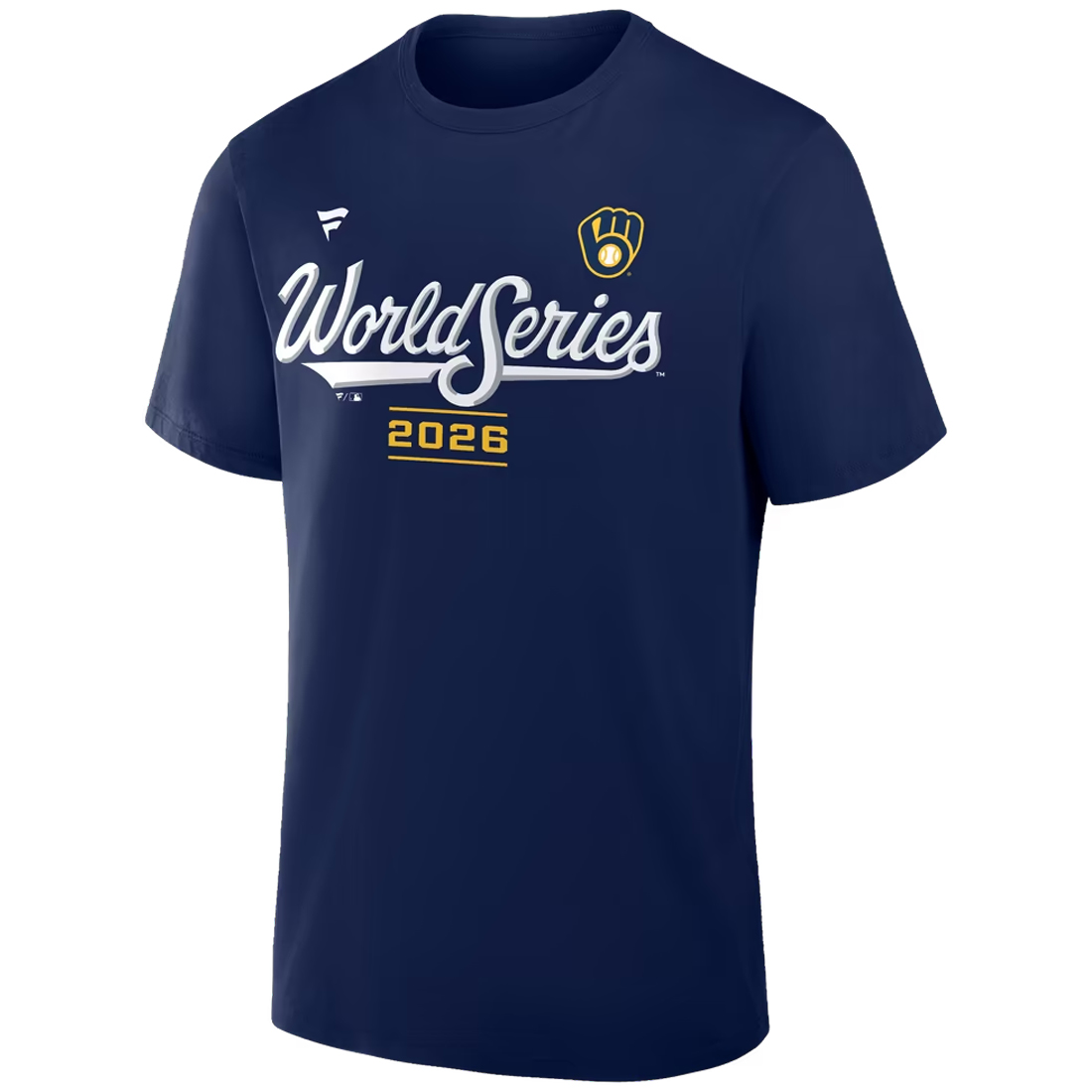 MILWAUKEE BREWERS JACOB MISIOROWSKI MEN'S FANATICS 2026 WORLD SERIES NAME AND NUMBER T-SHIRT - BLUE