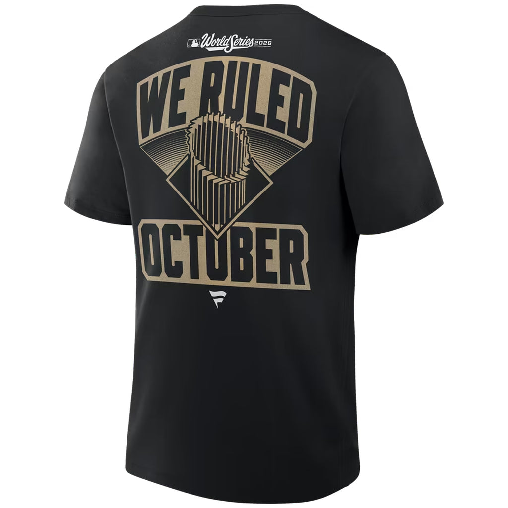 MILWAUKEE BREWERS MEN'S FANATICS BRANDED APPAREL 2026 WORLD SERIES LOCKER ROOM AUTHENTIC T-SHIRT - BLACK