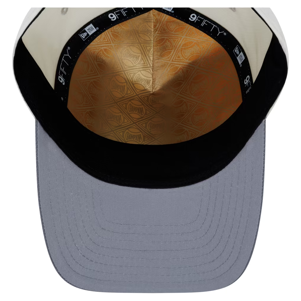 MILWAUKEE BREWERS NEW ERA 2026 MLB WORLD SERIES CHAMPIONS PARADE 9FORTY A-FRAME ADJUSTABLE HAT - CREAM/GREY