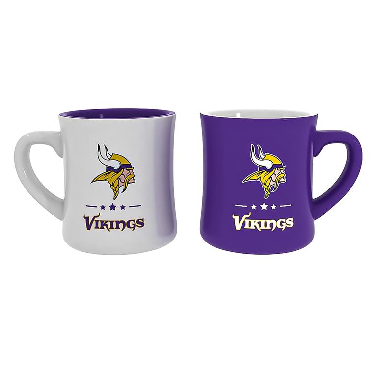 MINNESOTA VIKINGS 10OZ CERAMIC CUP 2-PIECE SET 