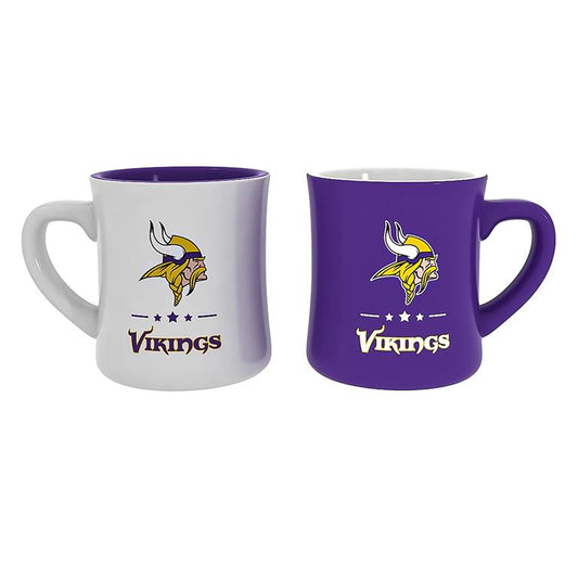 MINNESOTA VIKINGS 10OZ CERAMIC CUP 2-PIECE SET 