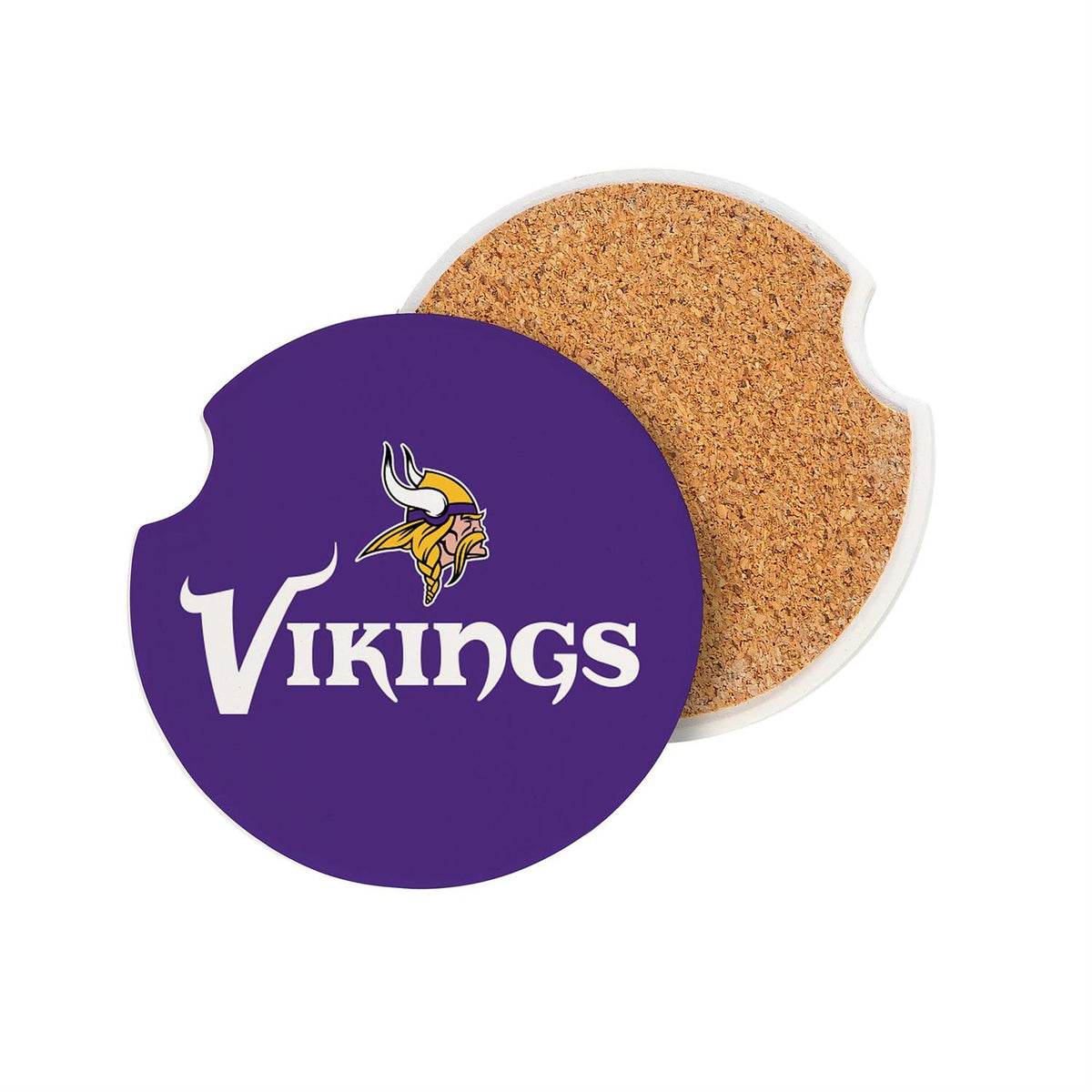 MINNESOTA VIKINGS 2-PIECE CAR COASTER SET