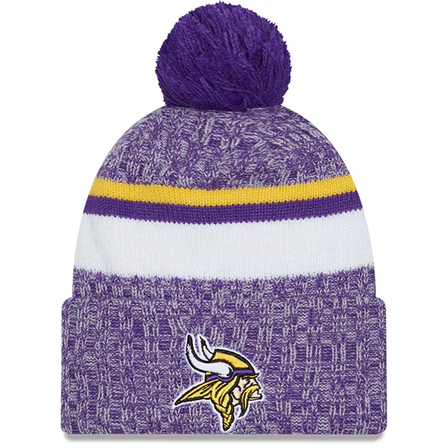 MINNESOTA VIKINGS 2023 NFL SIDELINE CUFFED KNIT WITH POM