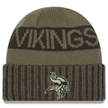 MINNESOTA VIKINGS 2025 NFL SALUTE TO SERVICE CUFFED KNIT BEANIE - DARK GREEN