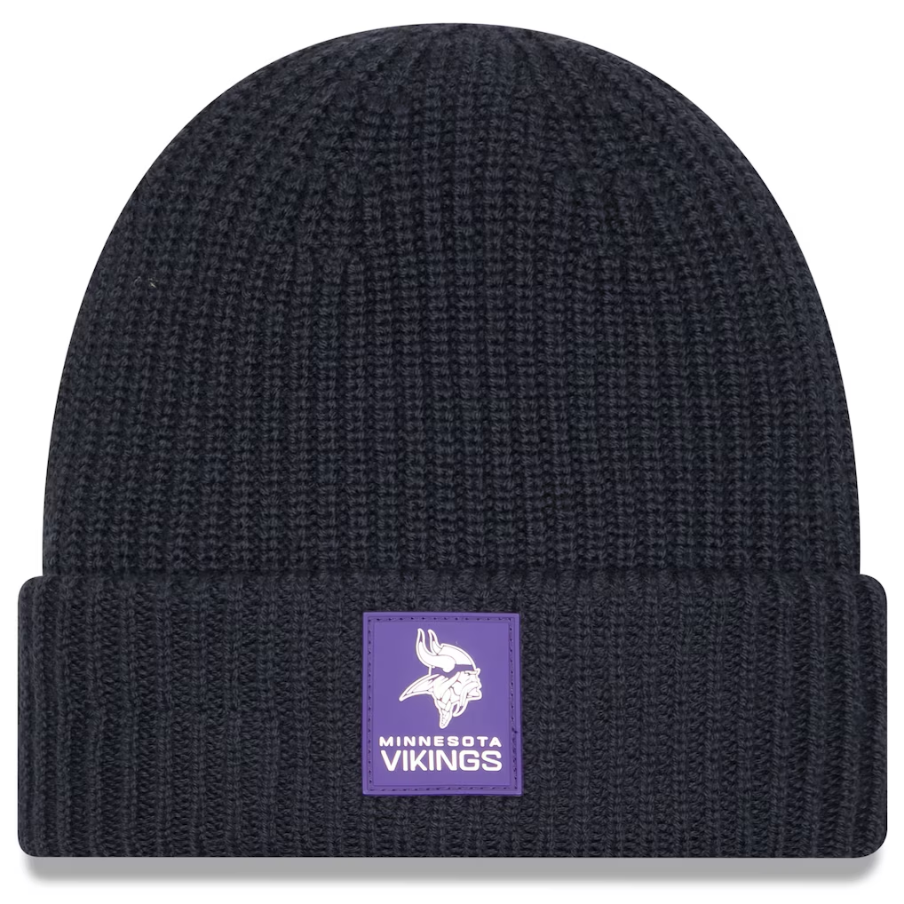 MINNESOTA VIKINGS 2025 SIDELINE COLD WEATHER CUFFED KNIT - CHARCOAL