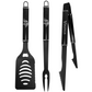 MINNESOTA VIKINGS 3 PIECE MONOCHROMATIC BBQ SET - BLACK