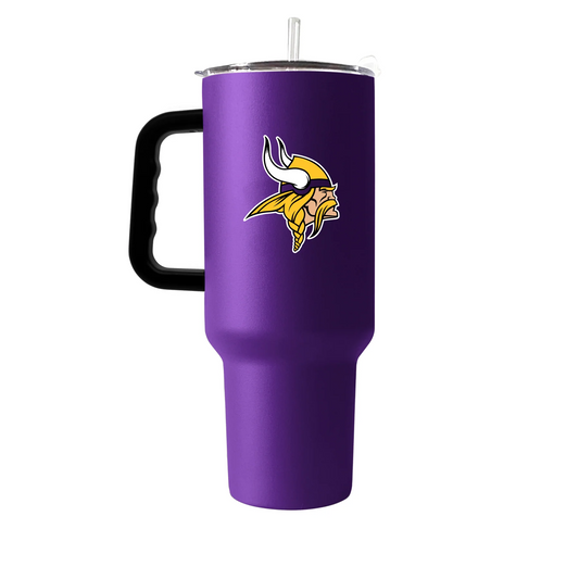 MINNESOTA VIKINGS 40OZ. FLIPSIDE TRAVEL TUMBLER WITH HANDLE