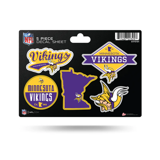 MINNESOTA VIKINGS 5-PIECE STICKER SHEET