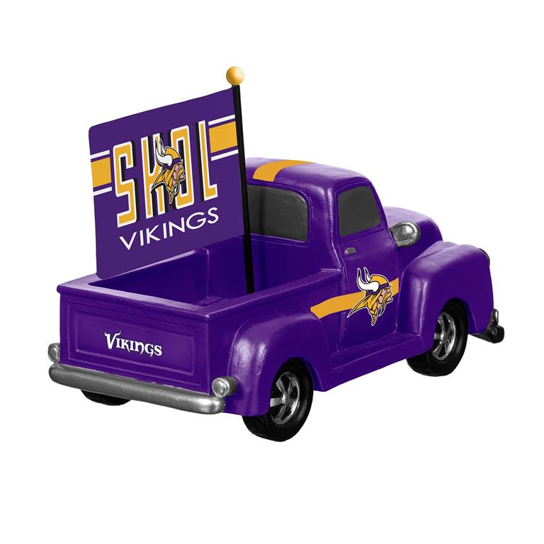 MINNESOTA VIKINGS 9" RALLY TRUCK GARDEN STATUE WITH FLAG