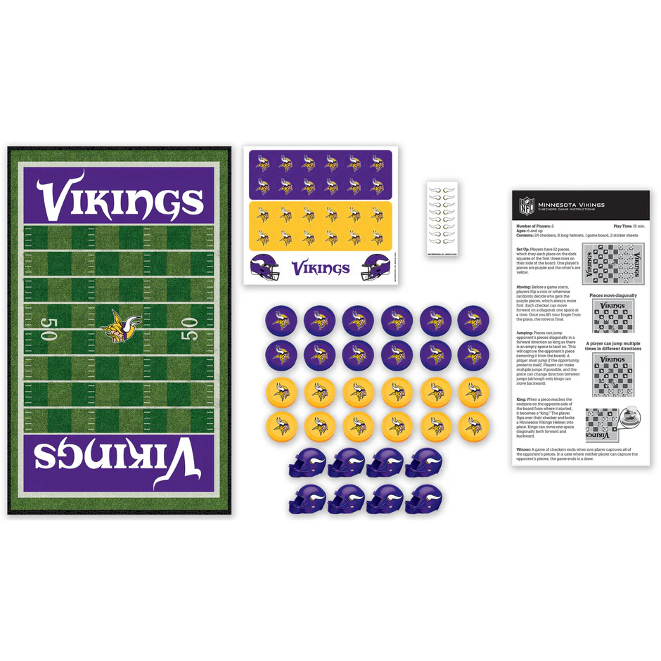 MINNESOTA VIKINGS CHECKERS BOARD GAME