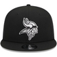 MINNESOTA VIKINGS EVERGREEN TRUCKER 9FIFTY SNAPBACK HAT - BLACK/WHITE