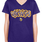 MINNESOTA VIKINGS GIRLS NEW ERA WAVY SEQUIN FLIP T-SHIRT - PURPLE
