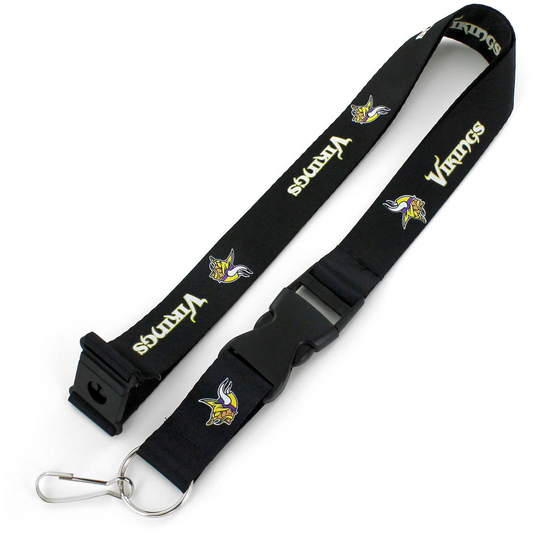 MINNESOTA VIKINGS LANYARDS - BLACK
