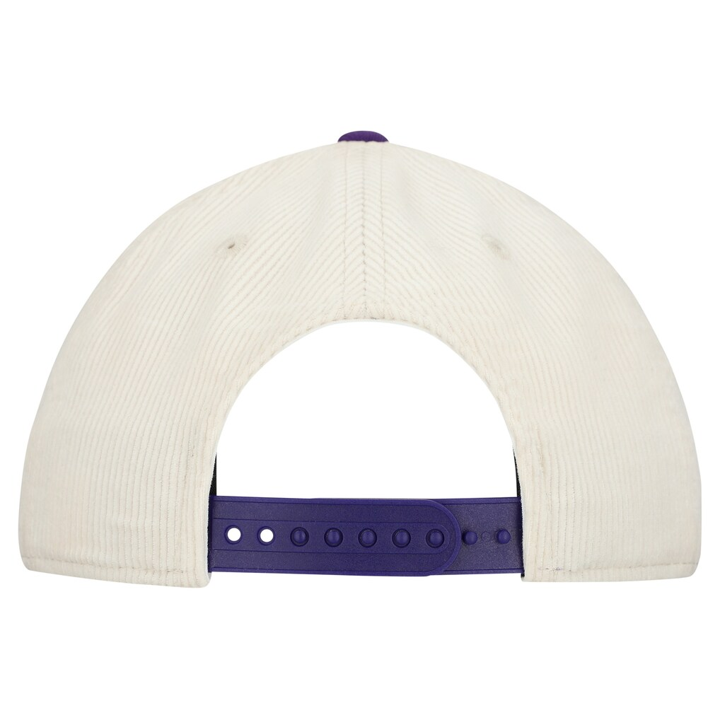 MINNESOTA VIKINGS LOYAL CORDUROY 9SEVENTY STRETCH-SNAP ADJUSTABLE HAT - CHROME WHITE/PURPLE