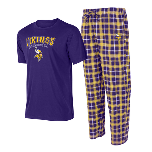 MINNESOTA VIKINGS MEN'S ARTIC T-SHIRT & FLANNEL PANT SET