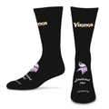 MINNESOTA VIKINGS MEN'S FOR BARE FEET ESTABLISHED SOCK - BLACK