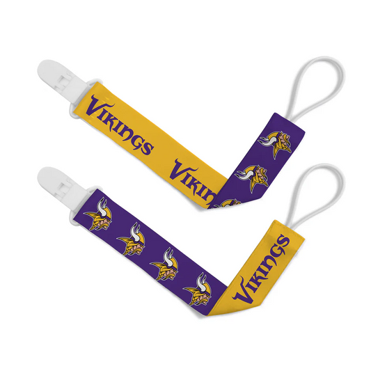 MINNESOTA VIKINGS PACIFIER CLIP SET