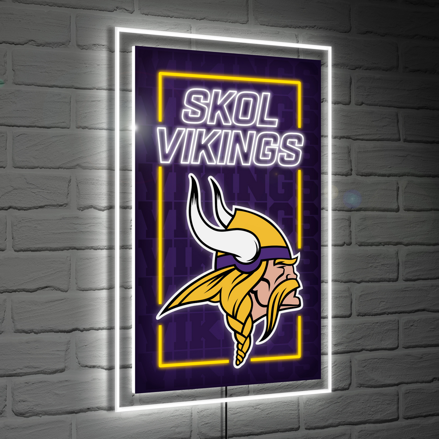 MINNESOTA VIKINGS RECTANGLE NEOLITE LED WALL DECOR