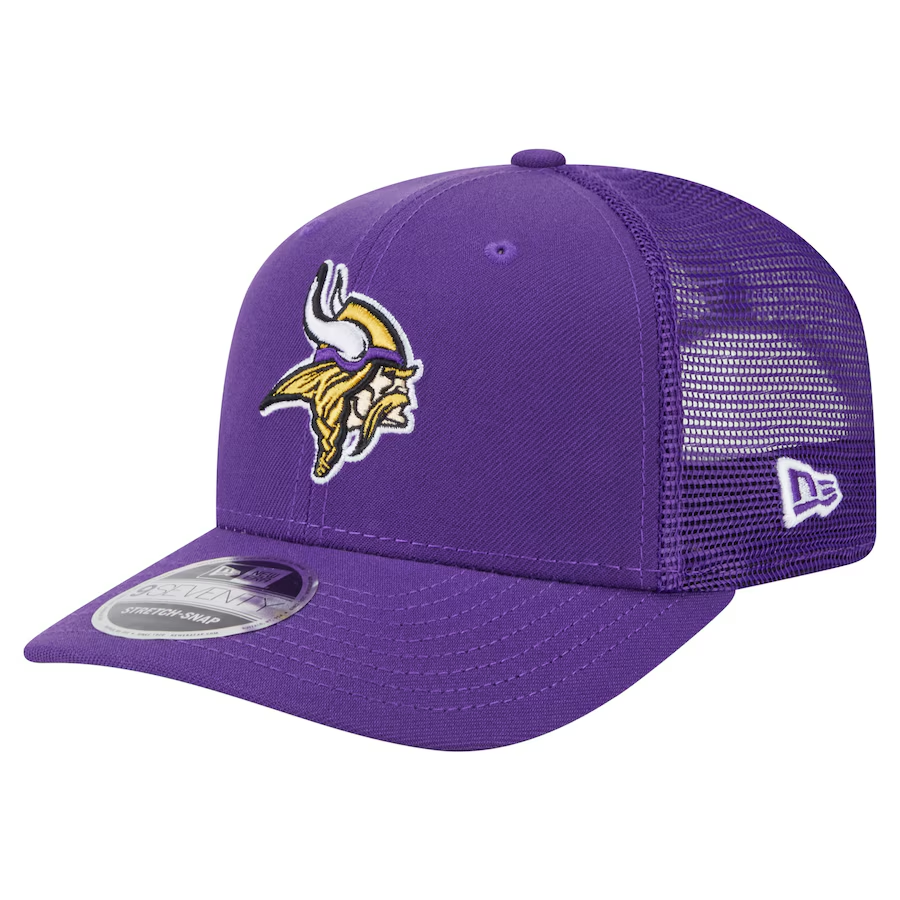 MINNESOTA VIKINGS TEAM COLLECTION 9SEVENTY STRETCH SNAP ADJUSTABLE HAT - PURPLE