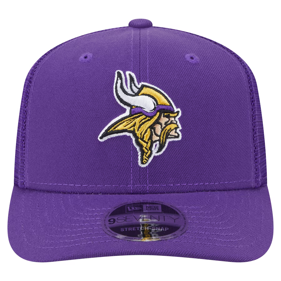 MINNESOTA VIKINGS TEAM COLLECTION 9SEVENTY STRETCH SNAP ADJUSTABLE HAT - PURPLE
