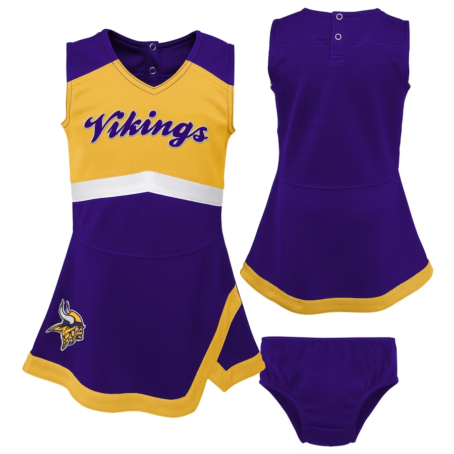 MINNESOTA VIKINGS TODDLER CHEER CAPTAIN SET WITH BLOOMERS