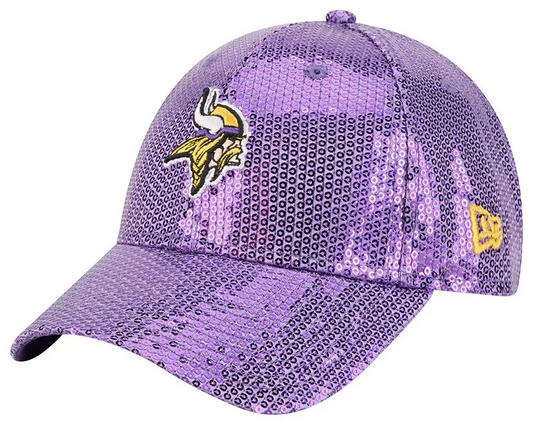 MINNESOTA VIKINGS WOMEN'S SEQUIN 9FORTY ADJUSTABLE HAT - PURPLE