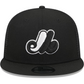 MONTREAL EXPOS EVERGREEN TRUCKER 9FIFTY SNAPBACK HAT - BLACK/WHITE