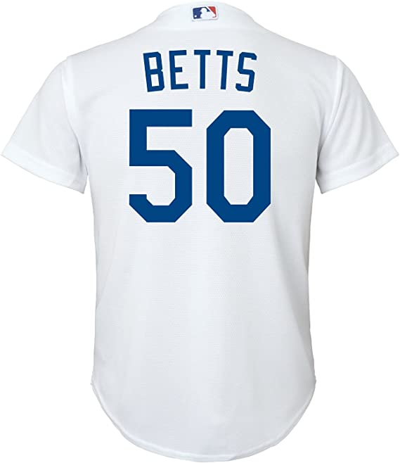 MOOKIE BETTS KIDS REPLICA LOS ANGELES DODGERS JERSEY-BLANCO