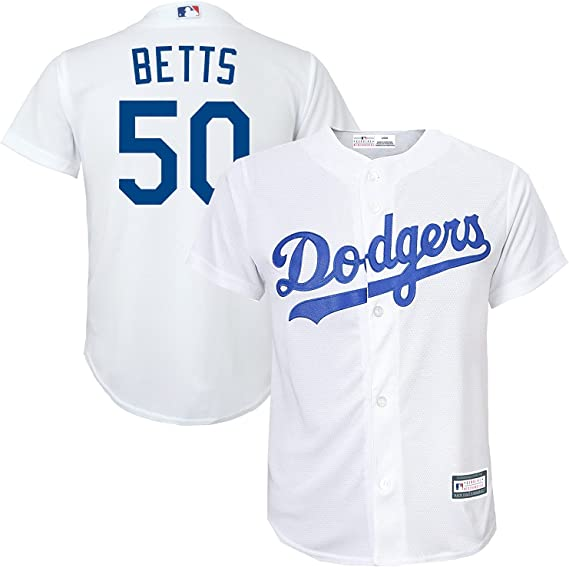 MOOKIE BETTS YOUTH REPLICA LOS ANGELES DODGERS JERSEY - WHITE