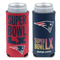 NEW ENGLAND PATRIOTS 2025 AFC CONFERENCE CHAMPIONS 12 OZ SLIM CAN COOLER