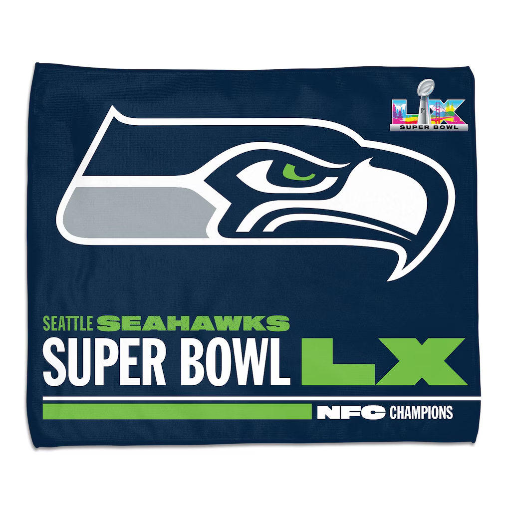 SEATTLE SEAHAWKS 2025 NFC CONFERENCE CHAMPIONS 15" X 18" RALLY TOWEL