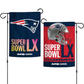NEW ENGLAND PATRIOTS 2025 AFC CONFERENCE CHAMPIONS 2-SIDED 12.5" X 18" GARDEN FLAG