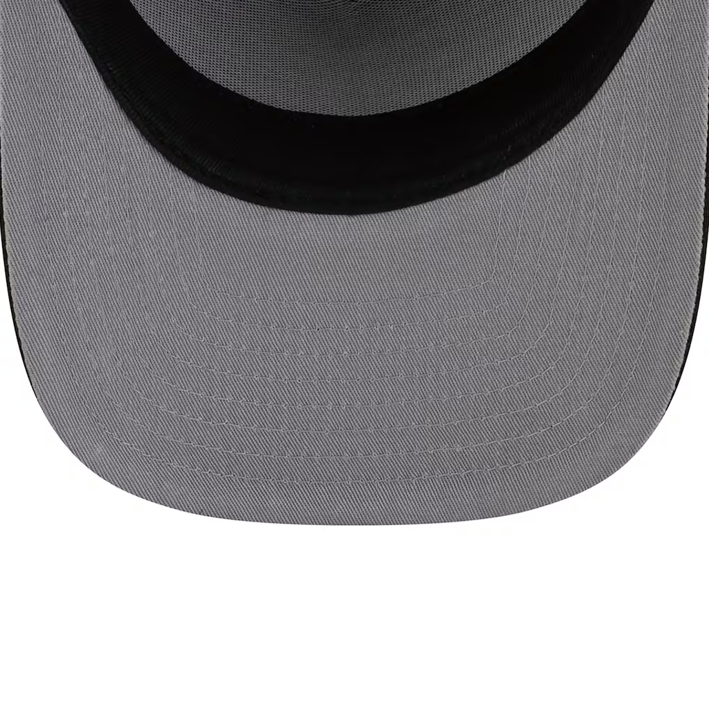 NEW ENGLAND PATRIOTS 2025 AFC CONFERENCE CHAMPIONS LOCKER ROOM 9FIFTY A-FRAME SNAPBACK HAT - BLACK