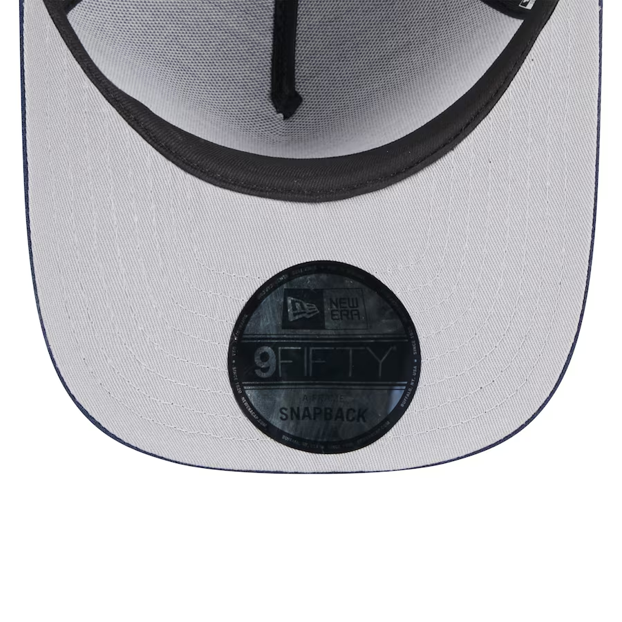 NEW ENGLAND PATRIOTS 2025 NFL DRAFT 9FIFTY A-FRAME SNAPBACK HAT - BLACK/NAVY