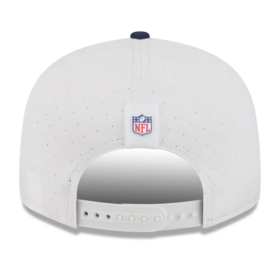 NEW ENGLAND PATRIOTS 2025 NFL TRAINING CAMP 9FIFTY SPLIT PANEL SNAPBACK HAT - WHITE