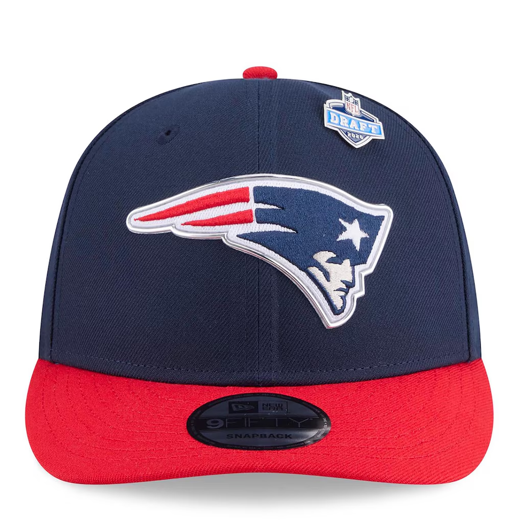 NEW ENGLAND PATRIOTS 2026 NFL DRAFT 9FIFTY SNAPBACK HAT - NAVY/RED