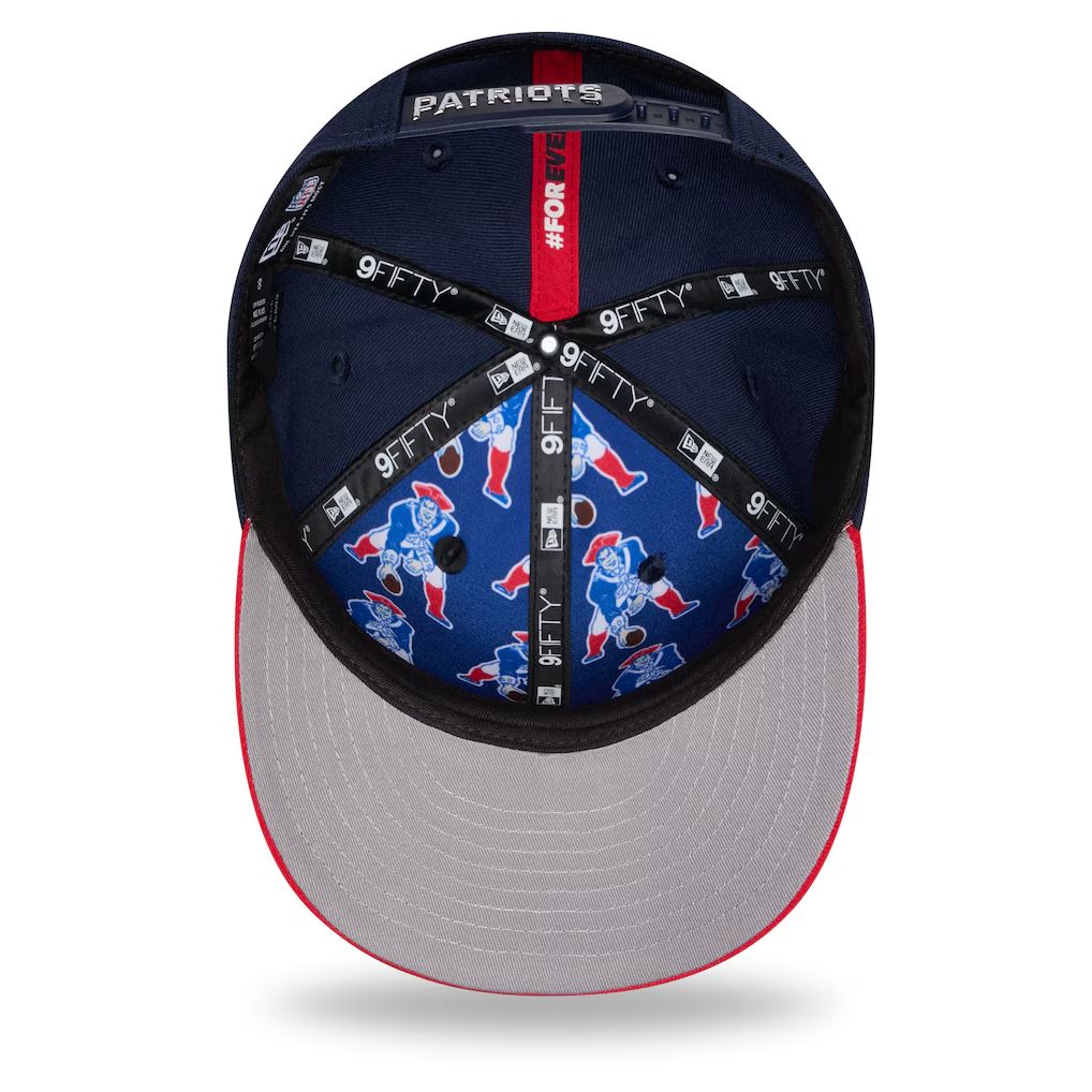 NEW ENGLAND PATRIOTS 2026 NFL DRAFT 9FIFTY SNAPBACK HAT - NAVY/RED